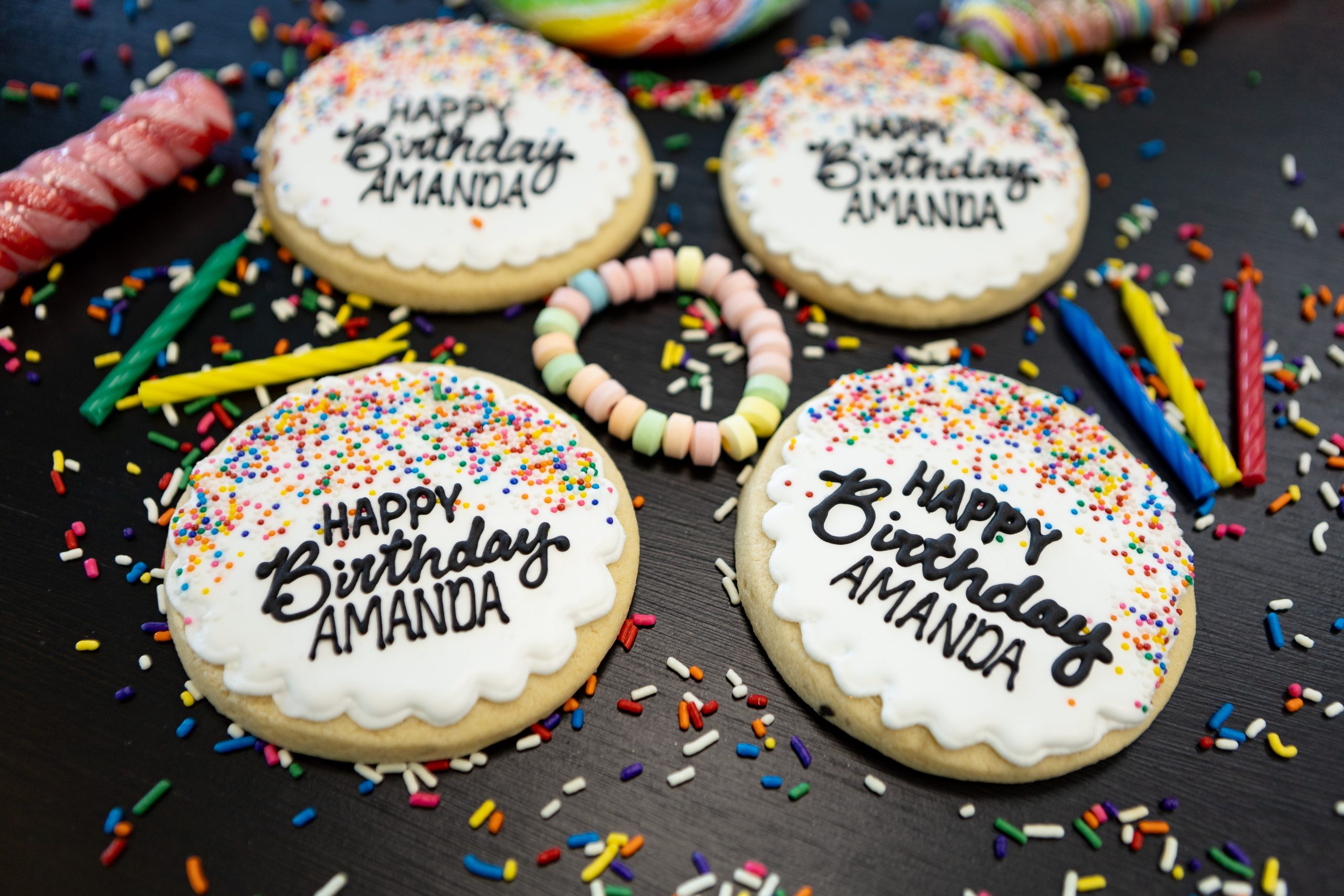 Happy Birthday Decorated deals Sugar Cookies