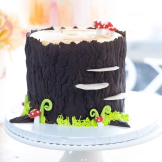 tree stump cake