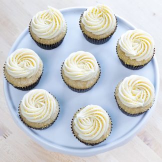 GF + vegan lemon cupcakes