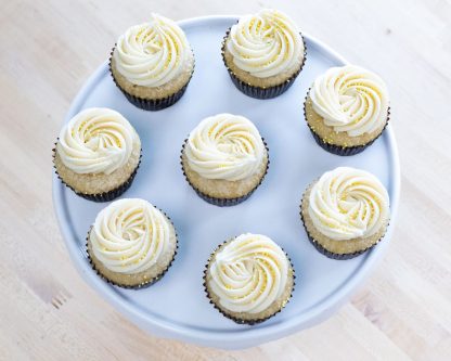 GF + vegan lemon cupcakes
