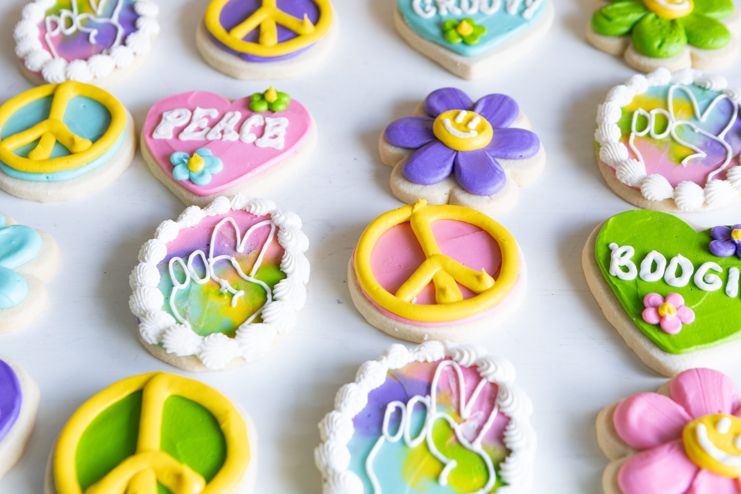 Groovy Cookies - Buttercream - Sweet Frostings Blissful Bakeshop - 70s ...