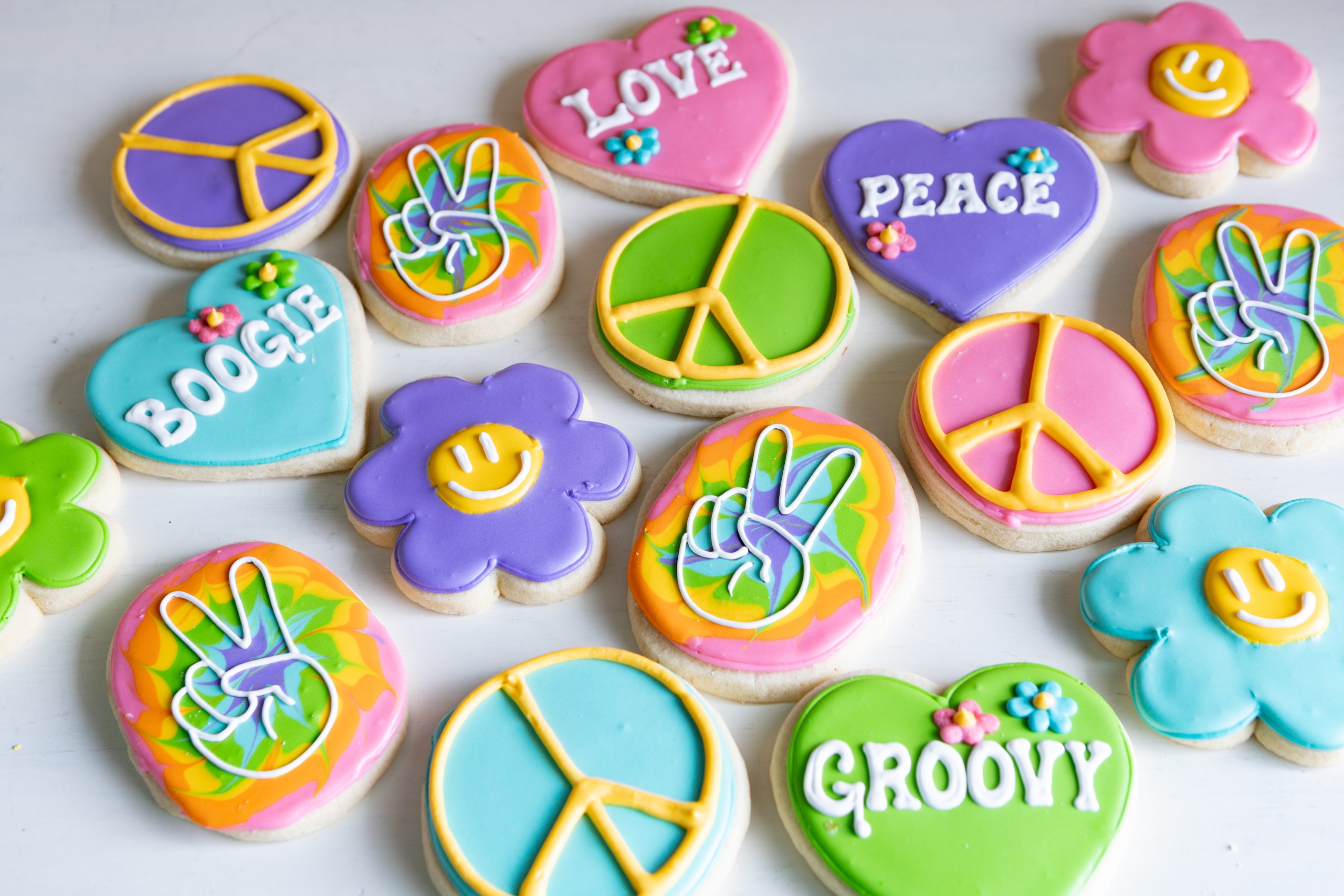 Groovy Cookies - Royal - Sweet Frostings Blissful Bakeshop - 70s ...